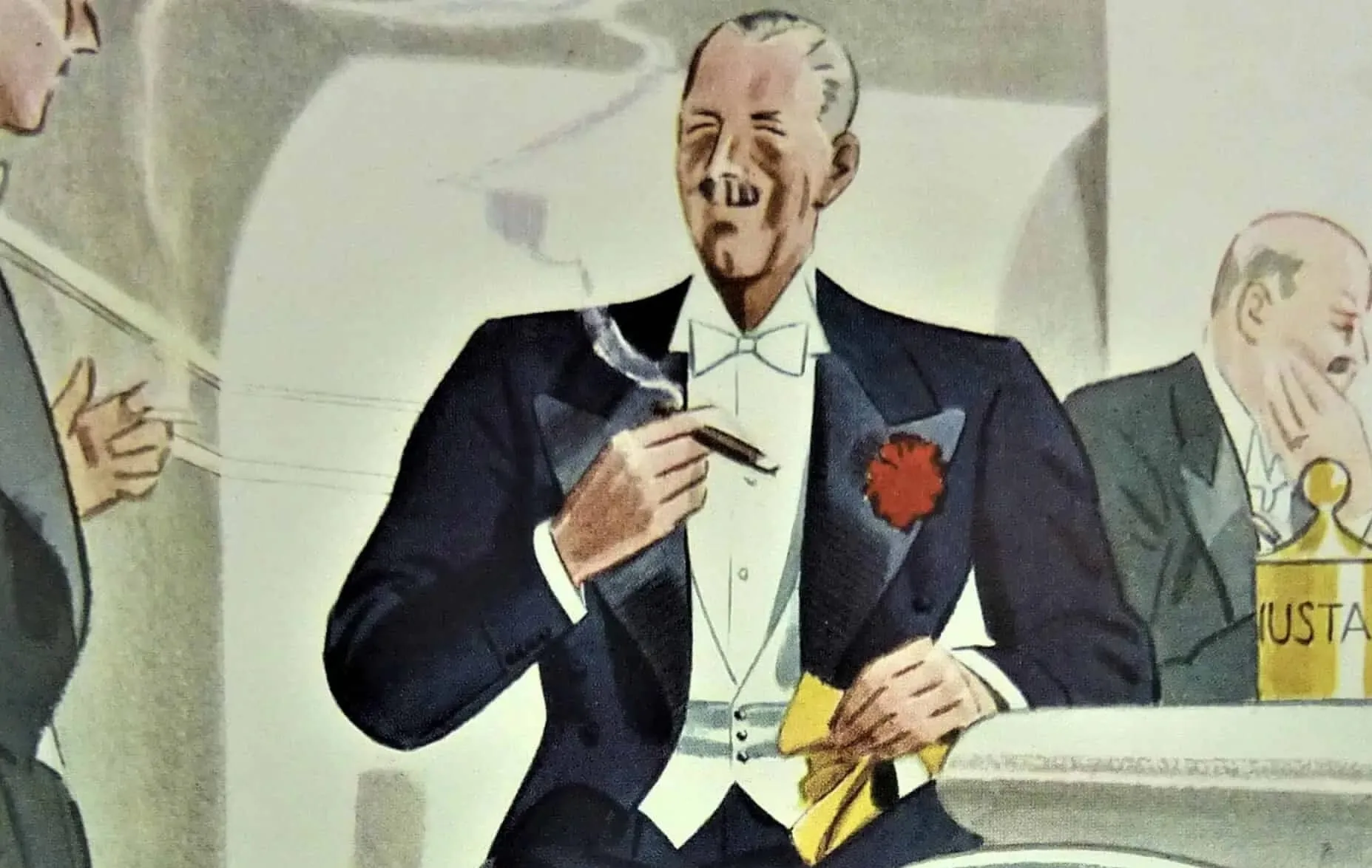 Homme en habit de soirée portant un nœud papillon noué à la main